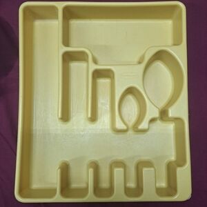 Vintage Rubbermaid Cutlery Tray in A Gold Color